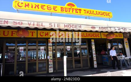 Ristorante cinese a buffet "all you CAN eat" di Playa del Inglés, Maspalomas, Gran Canaria Foto Stock