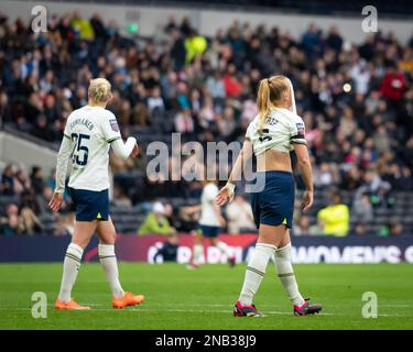 Londra, Regno Unito. 12th Feb, 2023. Londra, Inghilterra, febbraio 12th 2023 gioco di Super League femminile tra Tottenham Hotspur e Manchester United allo stadio Tottenham Hotspur, Inghilterra. (Daniela Torres/SPP) Credit: SPP Sport Press Photo. /Alamy Live News Foto Stock
