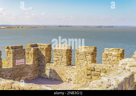 Le mura della fortezza di Akkerman a Bilhorod-Dnistrovskyi in Odesa Oblast, nel sud-ovest dell'Ucraina Foto Stock