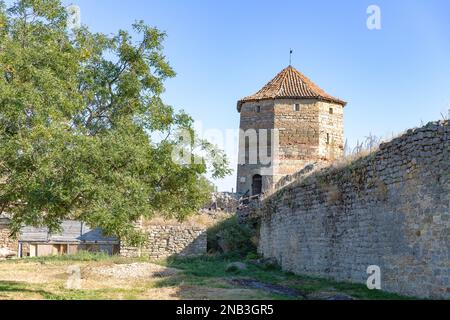 Le mura della fortezza di Akkerman a Bilhorod-Dnistrovskyi in Odesa Oblast, nel sud-ovest dell'Ucraina Foto Stock