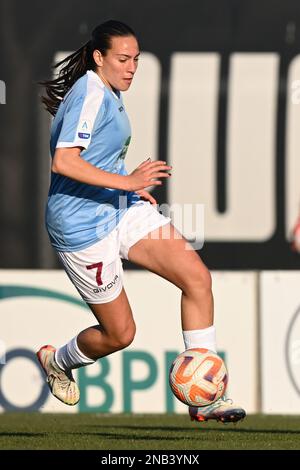 Milano, Italia. 12th Feb, 2023. Milano, Italia, 12.02.23 Alice Corelli (7 Pomigliano) durante la Serie femminile Una partita tra AC Milan e Pomigliano al Vismara Sports Center di Milano, Italia Soccer (Cristiano Mazzi/SPP) Credit: SPP Sport Press Photo. /Alamy Live News Foto Stock