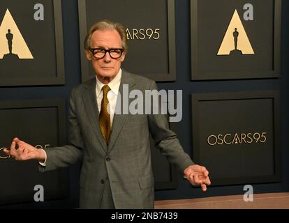 Beverly Hills, Stati Uniti. 13th Feb, 2023. Bill Nighy partecipa al pranzo annuale dei 95th candidati all'Oscar al Beverly Hilton di Beverly Hills, California, lunedì 13 febbraio 2023. Foto di Jim Ruymen/UPI Credit: UPI/Alamy Live News Foto Stock