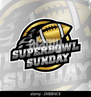 Super Bowl Weekend Party flat vettoriale illustrazione Illustrazione Vettoriale