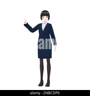 Servant civile femmina, Teller bancario femmina, modello 3D Foto Stock