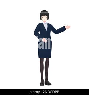 Servant civile femmina, Teller bancario femmina, modello 3D Foto Stock