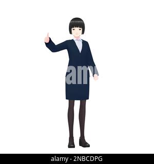 Servant civile femmina, Teller bancario femmina, modello 3D Foto Stock