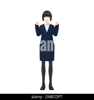 Servant civile femmina, Teller bancario femmina, modello 3D Foto Stock