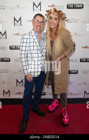 Bryan Griffin e Luciana Pampalone partecipano al Dell Scott Collection NYFW Runway Show al 52 Walker Street New York, NY il 11 febbraio 2022 (Photo by David Warren /Sipa? STATI UNITI) Foto Stock