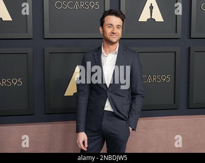 Los Angeles, Stati Uniti. 13th Feb, 2023. Justin Hurwitz arriva al 95th° Oscar Nominees Luncheon che si tiene al Beverly Hilton di Beverly Hills, CA lunedì 13 febbraio 2023. (Foto di Sthanlee B. Mirador/Sipa USA) Credit: Sipa USA/Alamy Live News Foto Stock