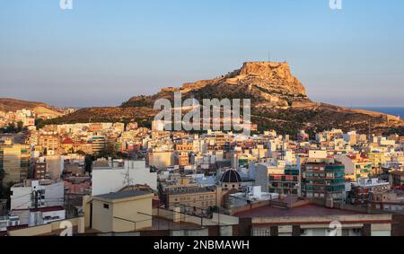 Vista della Serra Grossa o San Julian Montagna in Alicante - Spagna Foto Stock