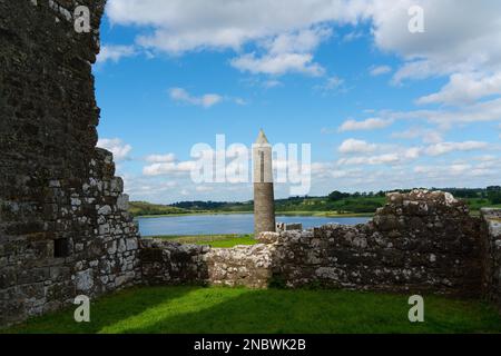 La bellissima città di Enniskillen nella contea di Fermanagh, Irlanda del Nord Foto Stock