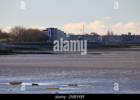 Vista sulla baia di Morecambe Foto Stock