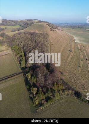 Martinsell Hill collina dell'età del ferro. Vale di Pewsey. Wiltshire. Inghilterra. REGNO UNITO Foto Stock