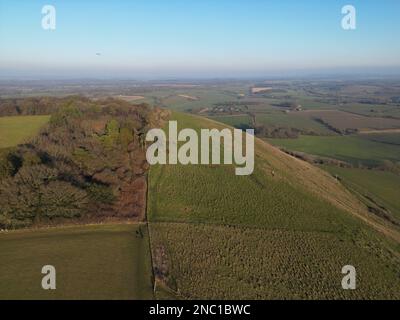 Martinsell Hill collina dell'età del ferro. Vale di Pewsey. Wiltshire. Inghilterra. REGNO UNITO Foto Stock