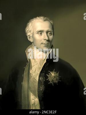 Pierre-Simon Marquis de Laplace, 1749-1827, fisico, astronomo e matematico francese, modificato digitalmente Foto Stock