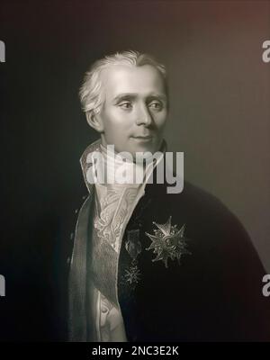 Pierre-Simon Marquis de Laplace, 1749-1827, fisico, astronomo e matematico francese, modificato digitalmente Foto Stock