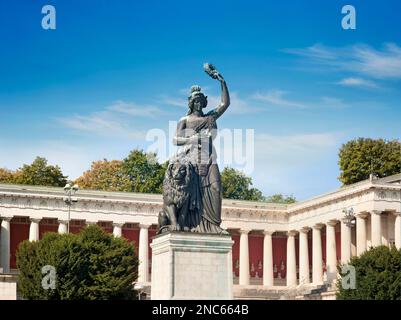 Monaco-Baviera-Germania, 06,2019 giugno: Statua della Baviera Foto Stock