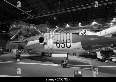 Yeovilton.Somerset.United Kingdom.October 23rd 2022.A Blackburn Buccaneer è in mostra a The Fleet Air Arm Museum a Somerset Foto Stock