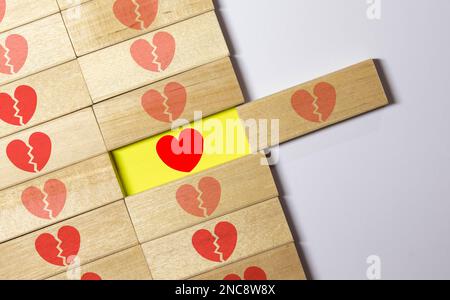 All'amore non corrisposto. Il rifiuto del riconoscimento nell'amore. Rifiuto di relazioni industriali, a rompere le relazioni. Cuore spezzato. Rapporto complicato, primo amore, quarr Foto Stock