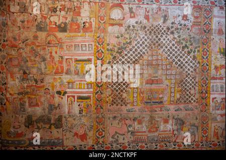 INDIA, MAHARASHTRA, PUNE, settembre 2022, Old Painting esposto al Museo Kelkar Foto Stock