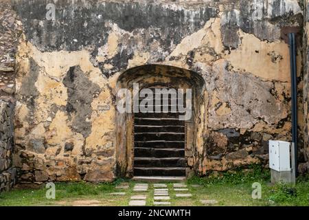 Fortezza frammento di Galle Fort. La più grande fortezza rimasta in Asia. Foto Stock