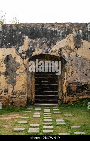 Fortezza frammento di Galle Fort. La più grande fortezza rimasta in Asia. Foto Stock