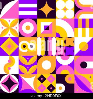 Ripetizione geometrica quadrata senza giunture Illustrazione Vettoriale