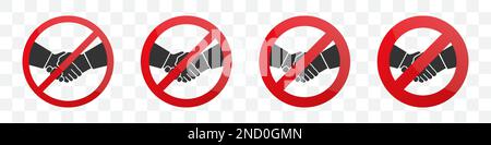 Divieto segno non collezione handshake. Illustrazione vettoriale Illustrazione Vettoriale
