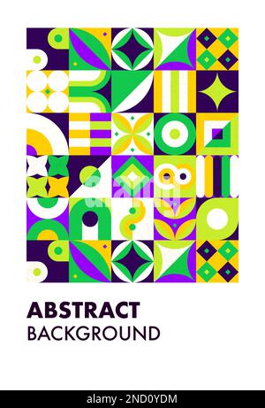 Poster verde geometrico Illustrazione Vettoriale