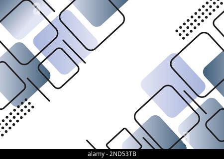 Tecnologia astratta sfondo moderno con motivi geometrici quadrati. È possibile utilizzare per annunci, poster, presentazioni aziendali, report annuali, design della copertina. Illustrazione Vettoriale