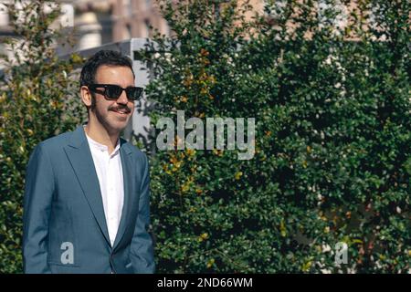 Roma, Italia. 15th Feb, 2023. L'attore Colapesce partecipa alla fotocellula del film ''la primavera della mia vita'' al Cinema Barberini il 15 febbraio 2023 a Roma. (Foto di Luca Carlino/NurPhoto) Credit: NurPhoto SRL/Alamy Live News Foto Stock