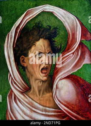 Anima dannata di Michelangelo, artista del XVI secolo Firenze, Casa Buonarroti memoria celebrazione genio di Michelangelo, Museo delle Belle Arti, Italia, italiano, ( Damned soul ( dopo Michelangelo Buonarroti.1475–1564. ) Foto Stock