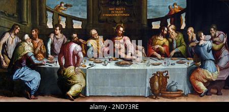 Ultima cena 1546-1547 Giorgio Vasari (Arezzo 1511 - Firenze 1574) 262 x 660 cm Giorgio Vasari, ultima cena, 1546-1547 16th ° secolo, Museo di Belle Arti Refettorie, Italia, italiano, ( ultima cena, apostolo, apostoli, l'ultima cena, Gesù condiviso con i suoi apostoli, Gerusalemme, prima della sua crocifissione) (Chiesa e Museo di Santa Croche, Di Leon Battista Alberti 1470 Firenze (la Basilica di Santa Croce chiesa francescana di Firenze, Italia. E Piazza di Santa Croce, Toscana Italia, inizio della costruzione,1294 ) Foto Stock