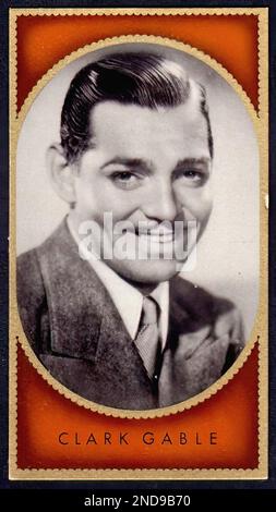 Ritratto di Clark Gable - Cigarette tedesca vintage Card 01 Foto Stock