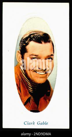 Ritratto dell'attore Clark Gable - cartellino di sigaretta vintage Foto Stock