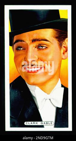 Ritratto di Clark Gable - Cigarette Vintage Card 01 Foto Stock