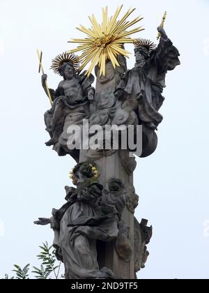 Colonna della Santissima Trinità, Sloup Nejsvětější Trojice, Brno, Regione della Moravia meridionale, Repubblica Ceca, Europa Foto Stock