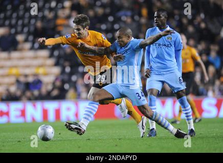 Kevin Doyle di Wolverhampton Wanderers e Nigel de Jong di Manchester City Carling Cup 4th round - Wolverhampton Wanderers / Manchester City Foto Stock