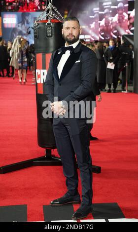 Tony Bellew partecipa alla prima europea di Creed III a Cineworld Leicester Square, Londra. Data immagine: Mercoledì 15 febbraio 2023. Foto Stock