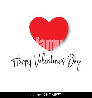 Scritta Happy San Valentino banner. Biglietto d'auguri per San Valentino con testo tipografico buon giorno di San Valentino Illustrazione Vettoriale