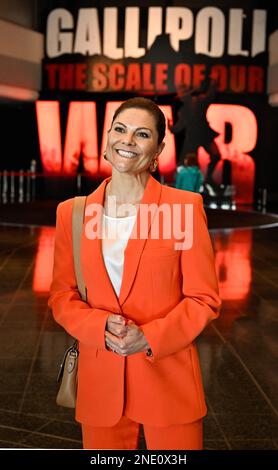 La Principessa Crown Victoria visita te Papa Tongarewa a Wellington, Nuova Zelanda, il 16 febbraio 2023. La coppia della Principessa della Corona svedese è in visita ufficiale in Nuova Zelanda. Foto: Jonas Ekstromer / TT / codice 10030 Foto Stock