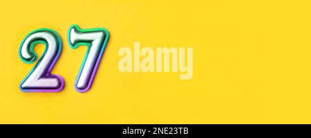 27 anni di celebrazione. Banner di saluto. Foto Stock