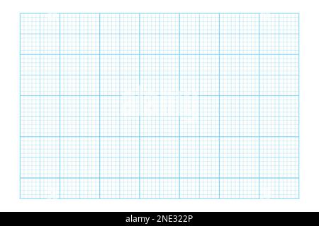 Struttura a griglia blu della pagina del notebook. Modello di foglio a scacchi per la formazione matematica, il lavoro d'ufficio, i memo, la stesura, il plottaggio, progettazione o architettura Illustrazione Vettoriale
