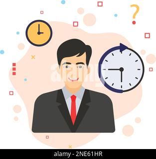 Membro del personale non permanente, disegno icona a colori vettoriale della Facoltà visitante, concetto dipendente part-time, simbolo hrm, segno risorse basato su Gig, HR Business Illustrazione Vettoriale