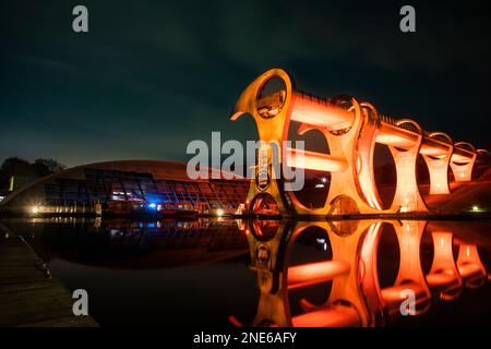 L'architettura notturna gira intorno alla Scozia Foto Stock