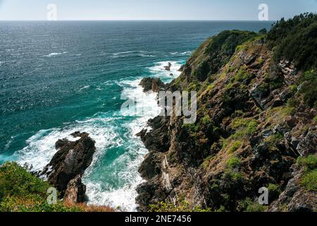 Viste pittoresche a Forster come si vede da Bennetts Head Lookout, NSW, Australia Foto Stock