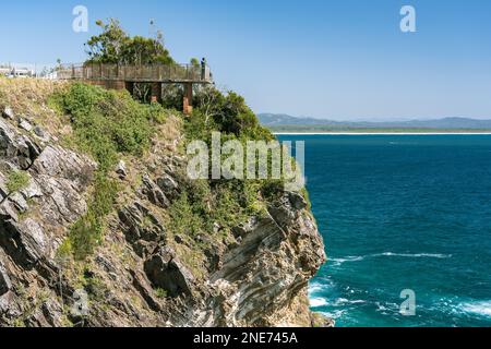 Viste pittoresche a Forster come si vede da Bennetts Head Lookout, NSW, Australia Foto Stock