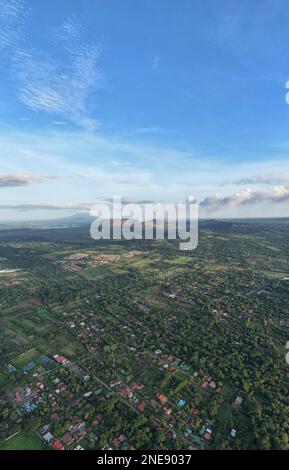 Nicaragua vulcano paesaggio verticale vista aerea Foto Stock