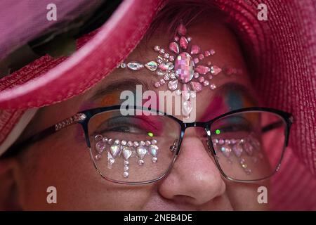 London Colour Walk all'Old Spitalfields Market, Londra, Regno Unito Foto Stock