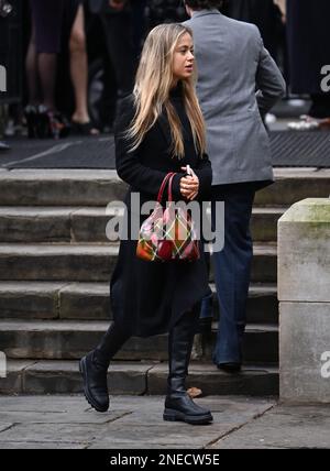 16th febbraio 2023, Londra, Regno Unito. Lady Amelia Windsor arrivo al Memorial Service per Vivienne Westwood, Southwark Cathedral, Londra. Credit: Doug Peters/EMPICS/Alamy Live News Foto Stock